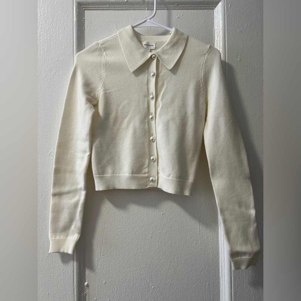 Song of Style Cream Button-Up Cardigan